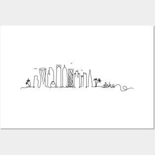 Doha City Signature Posters and Art